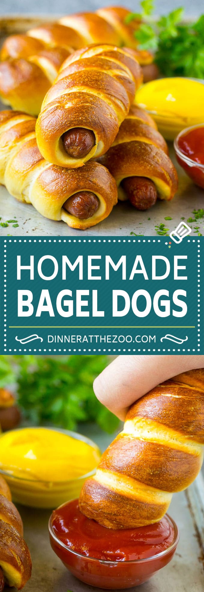 Bagel Dogs Recipe | Hot Dogs #bagel #hotdogs #dinner #lunch #uzhal