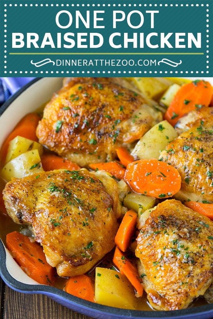 Braised Chicken with Carrots and Potatoes Recipe | One Pot Meal | Chicken with Potatoes #chicken #chickenthighs #onepot #potatoes #carrots #dinner #uzhal