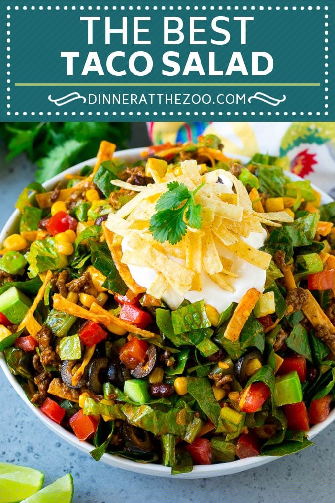 Taco Salad Recipe | Beef Taco Salad | Mexican Salad #salad #taco #beef #lunch #avocado #dinner #uzhal