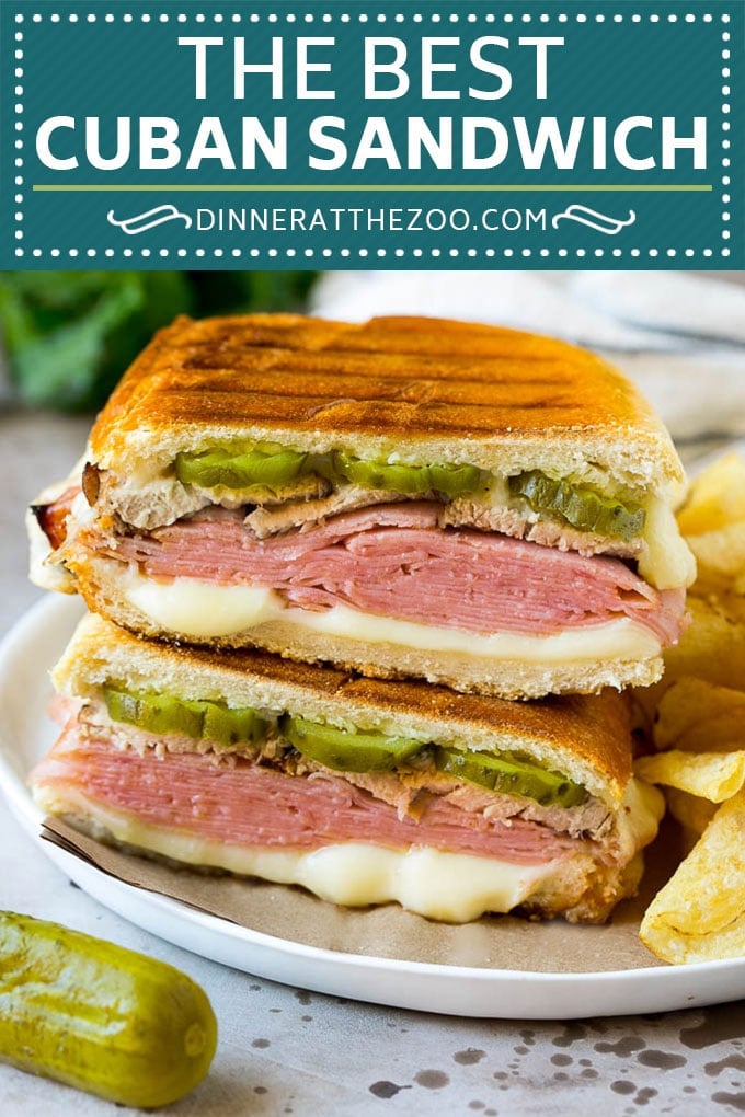 Cuban Sandwich Recipe #sandwich #pork #ham #cheese #pickles #lunch #dinner #uzhal