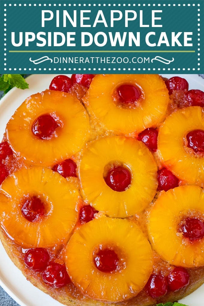Pineapple Upside Down Cake | Pineapple Cake #cake #pineapple #dessert #cherries #uzhal