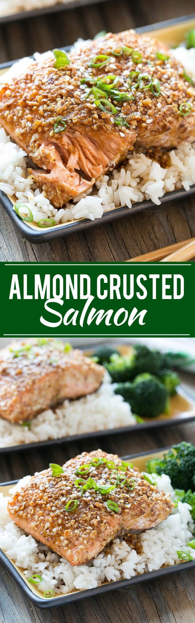 Almond Crusted Salmon | Seared Salmon | Asian Salmon #salmon #fish #seafood #almonds #dinner #uzhal