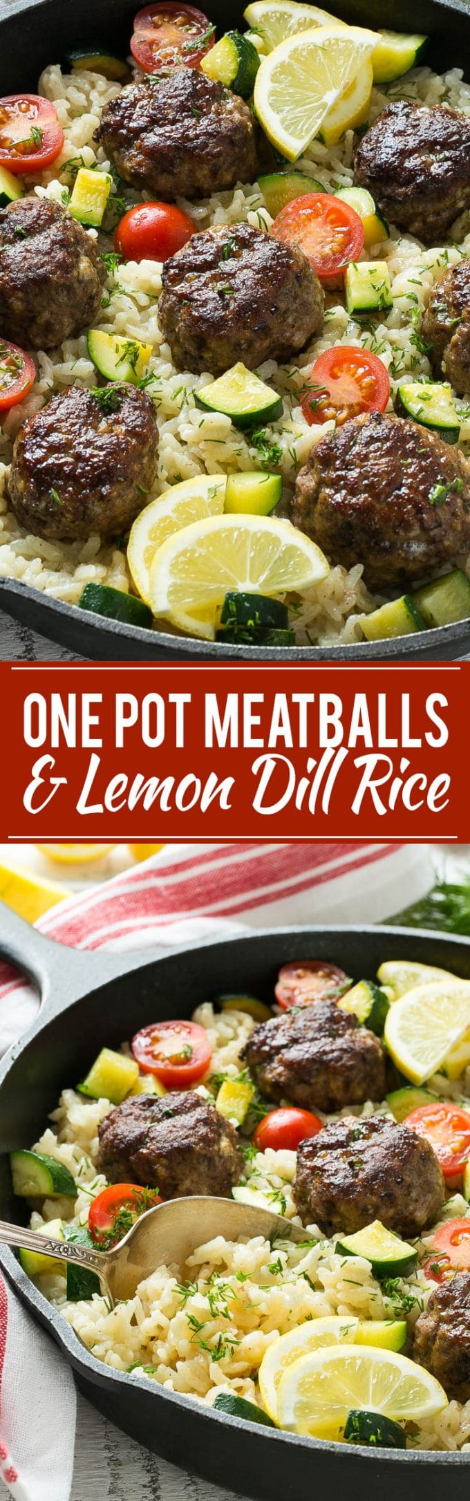 One Pot Greek Meatballs with Lemon Dill Rice Recipe | Greek Meatballs | Lemon Dill Rice #greek #meatballs #beef #rice #onepot #dinner #uzhal