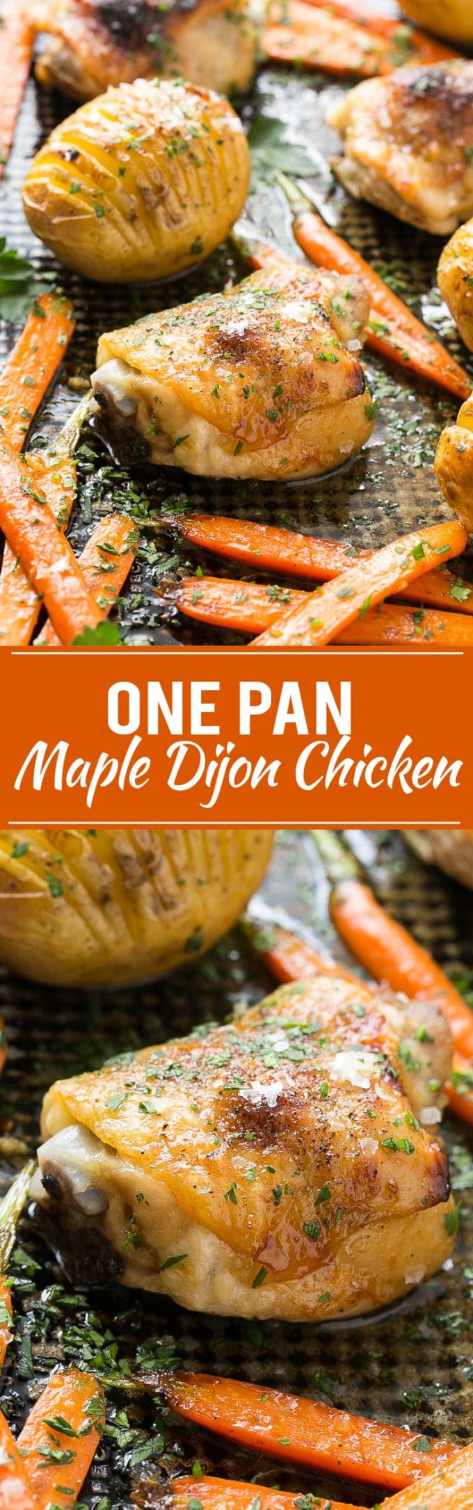 Maple Dijon Chicken with Hasselback Potatoes and Carrots Recipe | Maple Dijon Chicken | Hasselback Potatoes #chicken #maple #potatoes #fall #dinner #onepot #uzhal