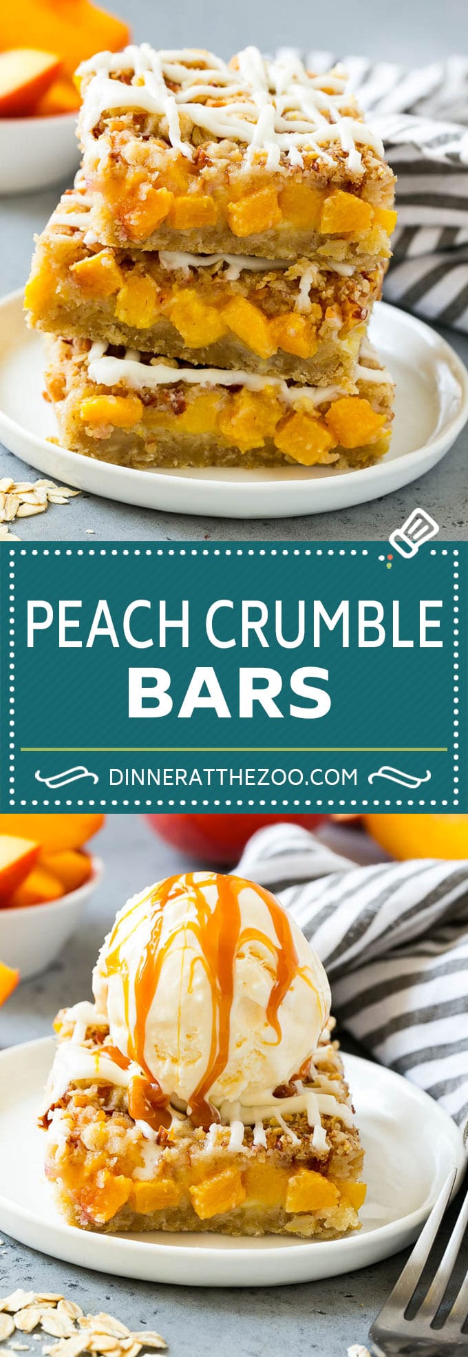 Peach Crumble Bars | Peach Bars | Peach Dessert #peaches #dessert #sweets #baking #uzhal