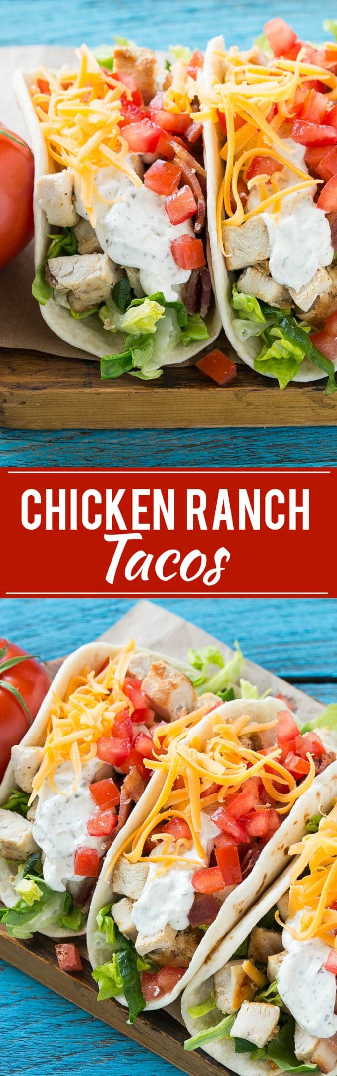 Chicken Ranch Tacos Recipe | Chicken Tacos #chicken #tacos #bacon #dinner #uzhal