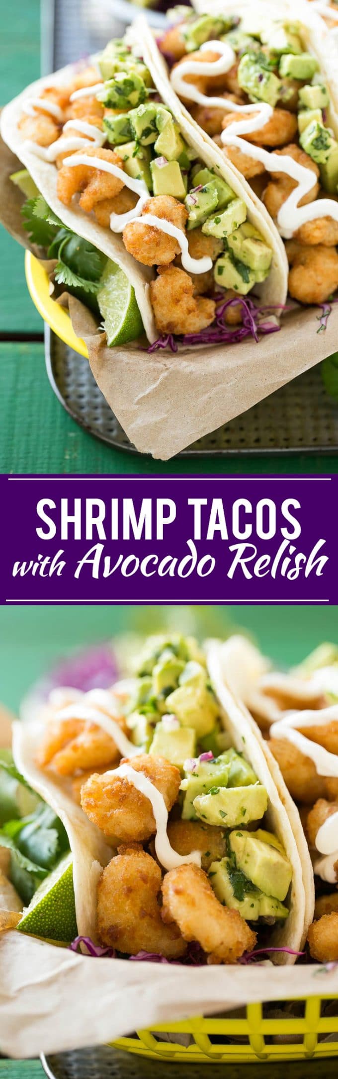 Fried Shrimp Tacos with Avocado Relish | Shrimp Tacos #shrimp #tacos #dinner #avocado #uzhal