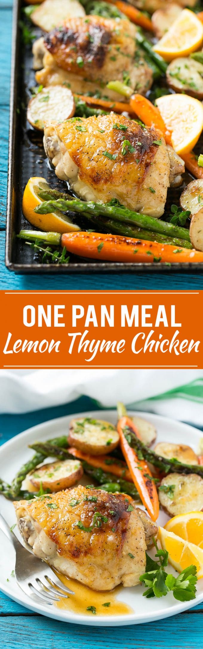 Lemon Thyme Chicken Recipe | Lemon Chicken with Vegetables | Sheet Pan Lemon Chicken #chicken #onepotmeal #carrots #potatoes #asparagus #dinner #uzhal