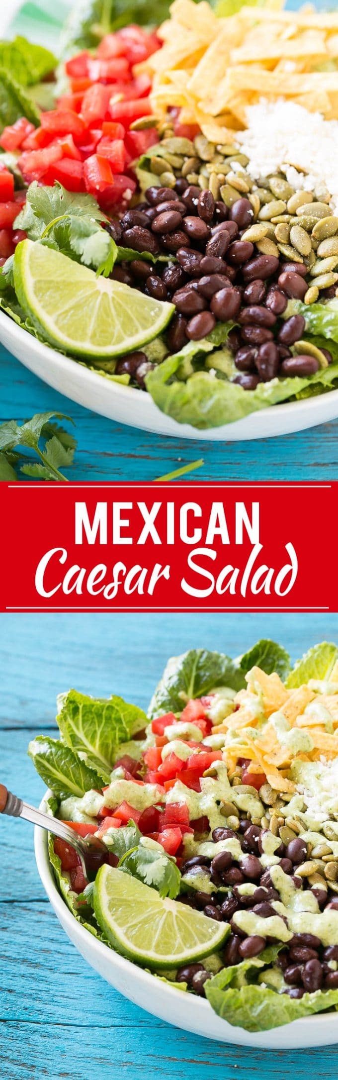 Mexican Caesar Salad Recipe | Caesar Salad | Mexican Salad #salad #beans #lunch #dinner #uzhal