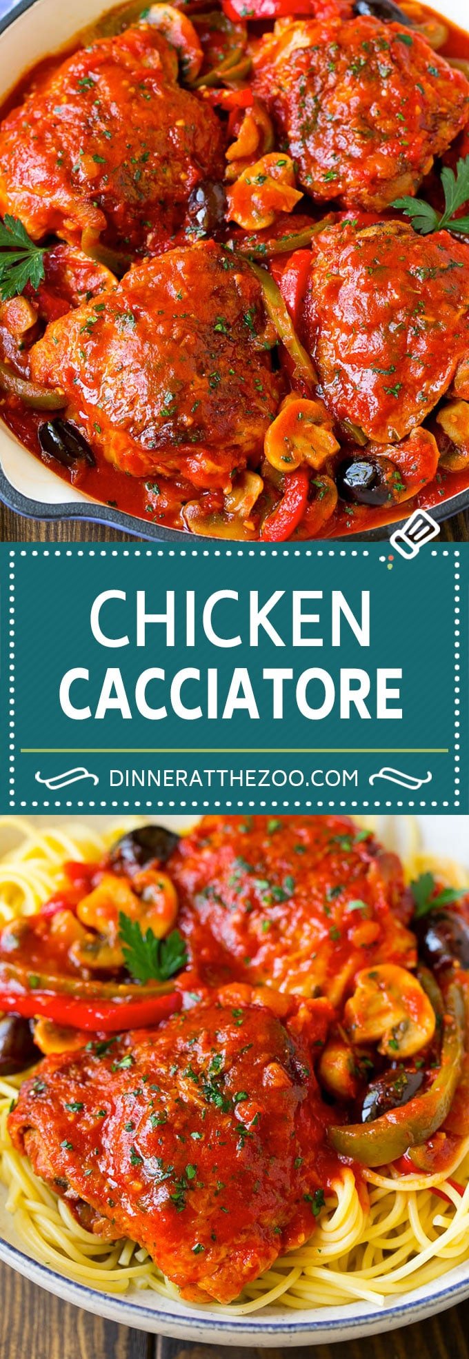 Chicken Cacciatore Recipe | Italian Chicken #chicken #peppers #mushrooms #olives #dinner #uzhal