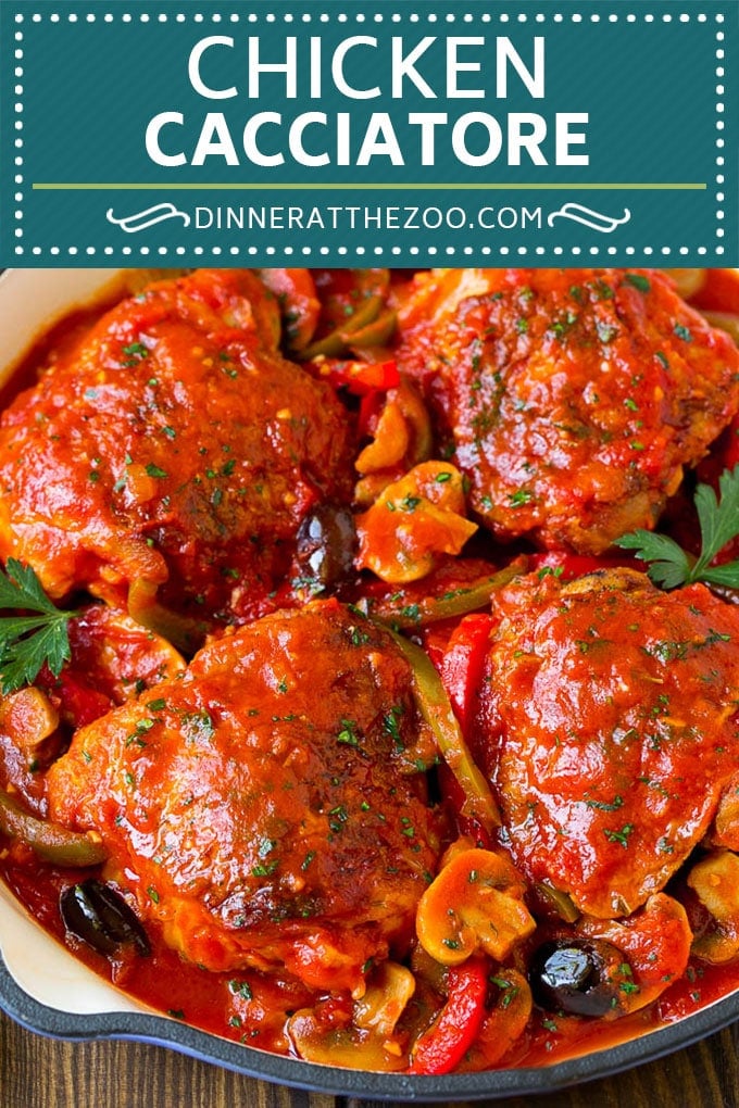 Chicken Cacciatore Recipe | Italian Chicken #chicken #peppers #mushrooms #olives #dinner #uzhal