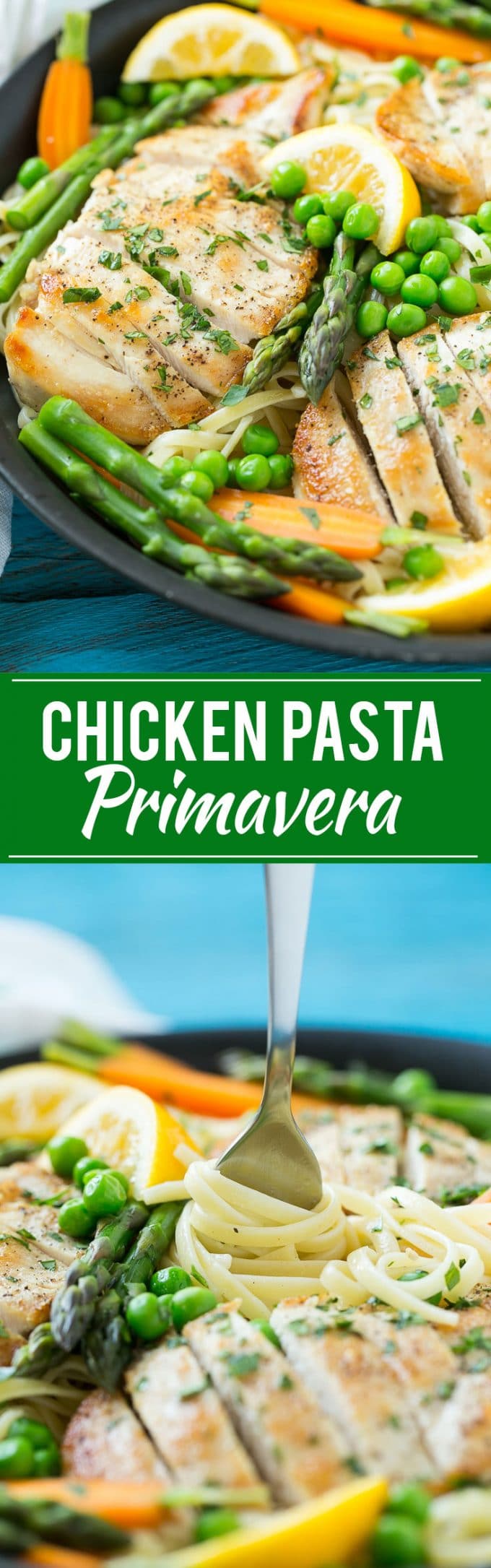 Chicken Primavera Recipe | Chicken Pasta | Vegetable Pasta #chicken #pasta #asparagus #carrots #peas #spring #dinner #uzhal