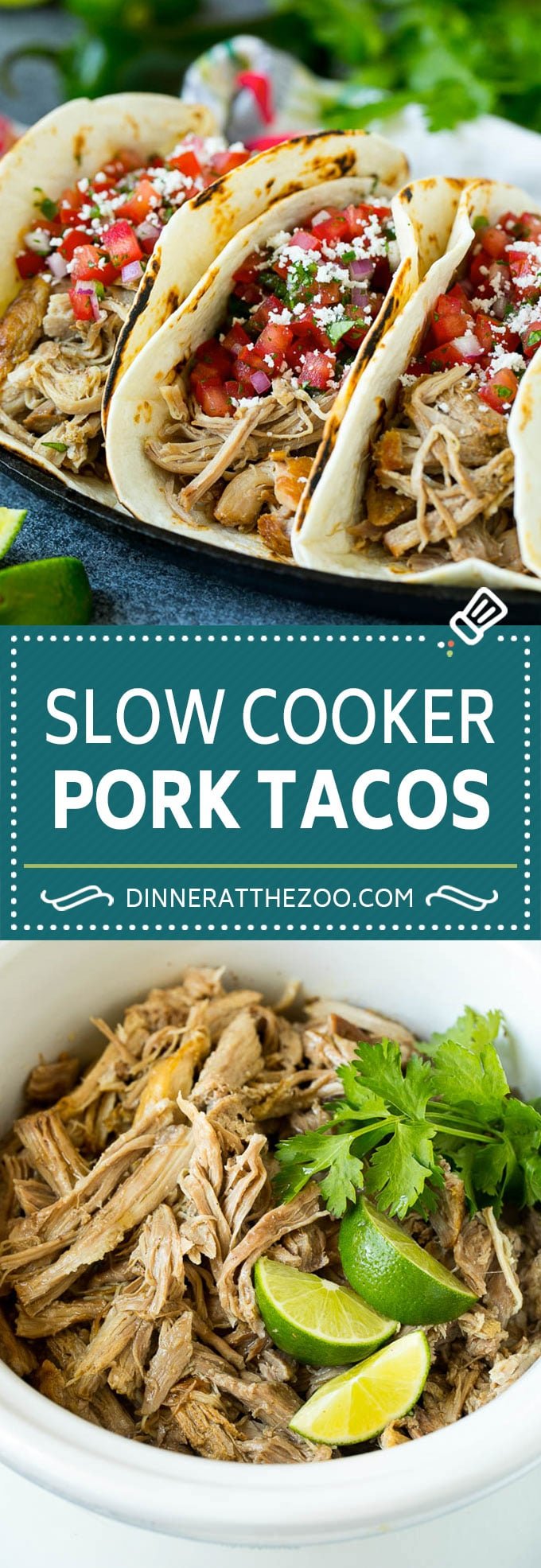 Pork Tacos Recipe | Slow Cooker Tacos #tacos #pork #slowcooker #crockpot #salsa #dinner #uzhal