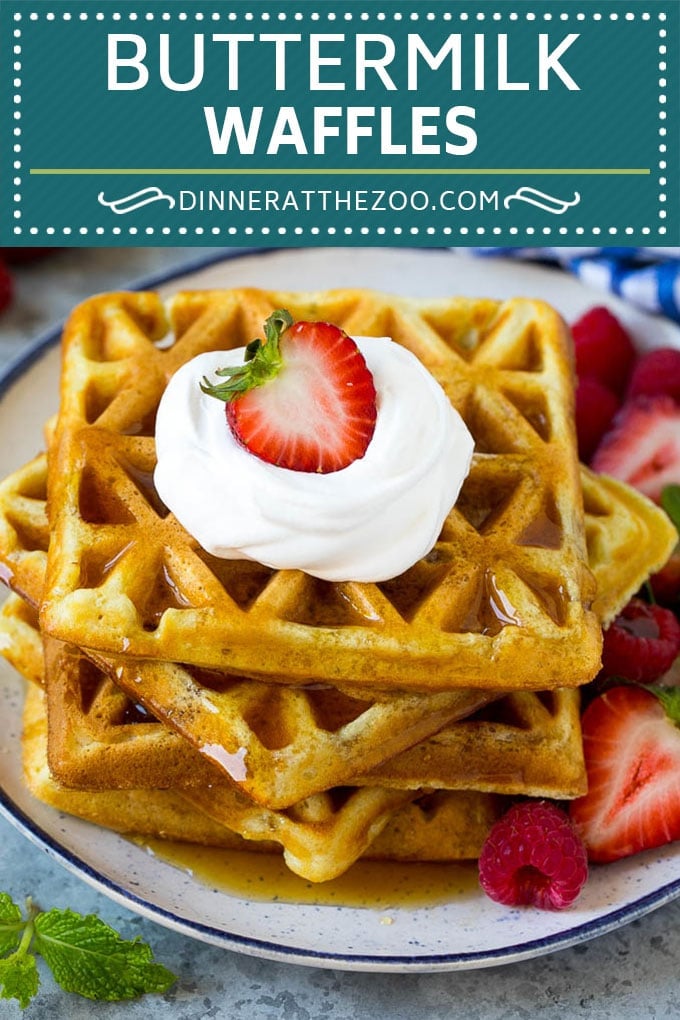 Buttermilk Waffles Recipe | Homemade Waffles #waffles #breakfast #brunch #uzhal
