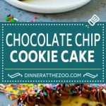 Cookie Cake Recipe | Chocolate Chip Cookie Cake #cookies #cake #chocolate #dessert #uzhal #sprinkles