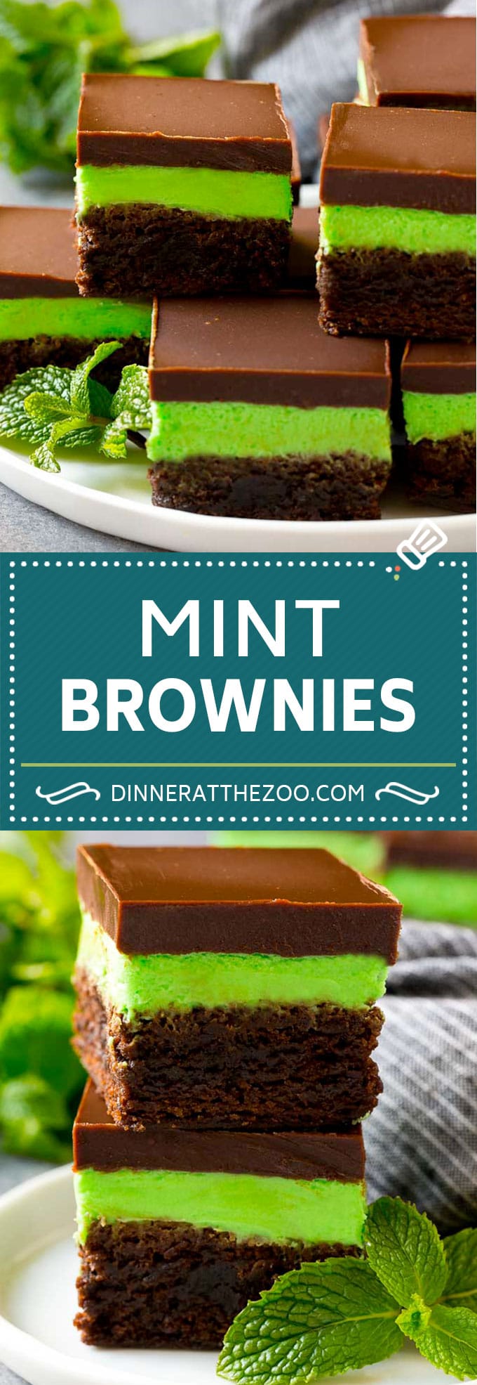 Mint Brownies Recipe | Layered Brownies | Frosted Brownies #brownies #chocolate #frosting #mint #dessert #uzhal