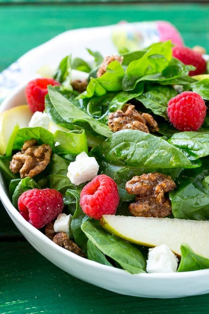 Candied Walnuts Recipe | Candied Nuts | Glazed Walnuts | Cinnamon Sugar Walnuts #walnuts #dessert #snack #uzhal Spinach salad with fruit, feta cheese and candied walnuts.
