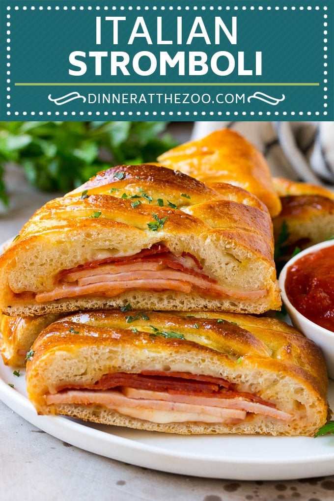 Stromboli Recipe | Italian Stromboli #pepperoni #cheese #ham #dinner #uzhal