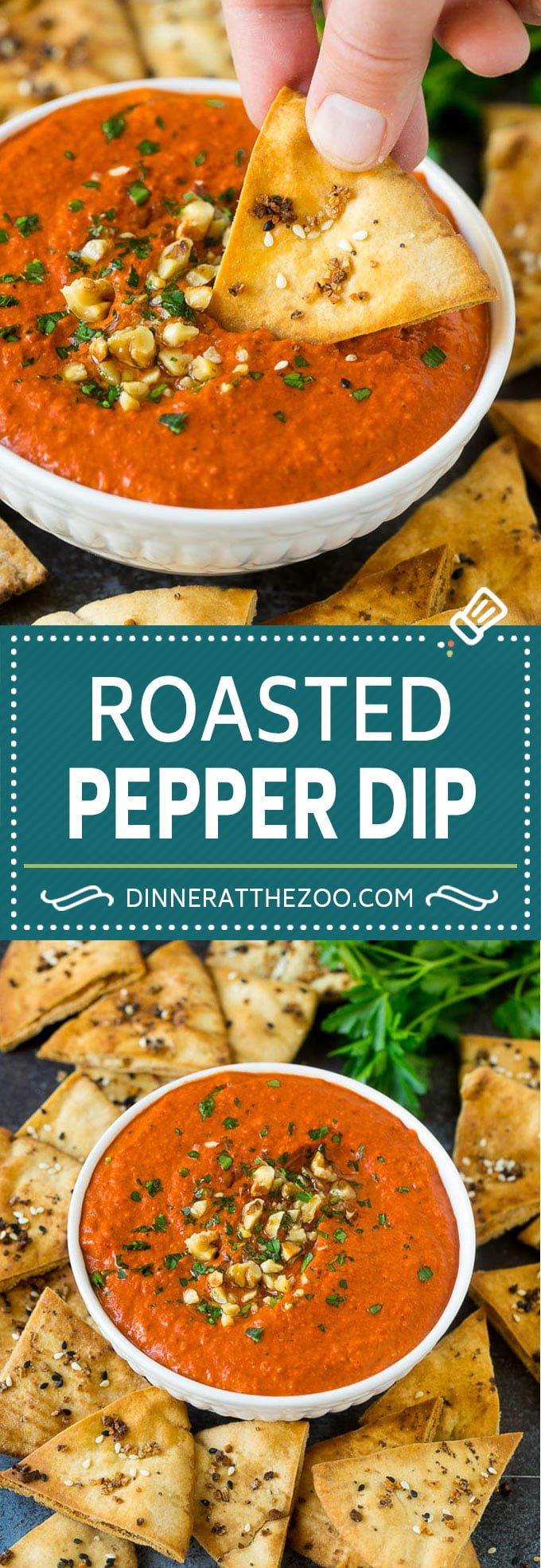 Roasted Red Pepper Dip | Muhammara Dip | Middle Eastern Dip #bellpeppers #walnuts #dip #appetizer #uzhal