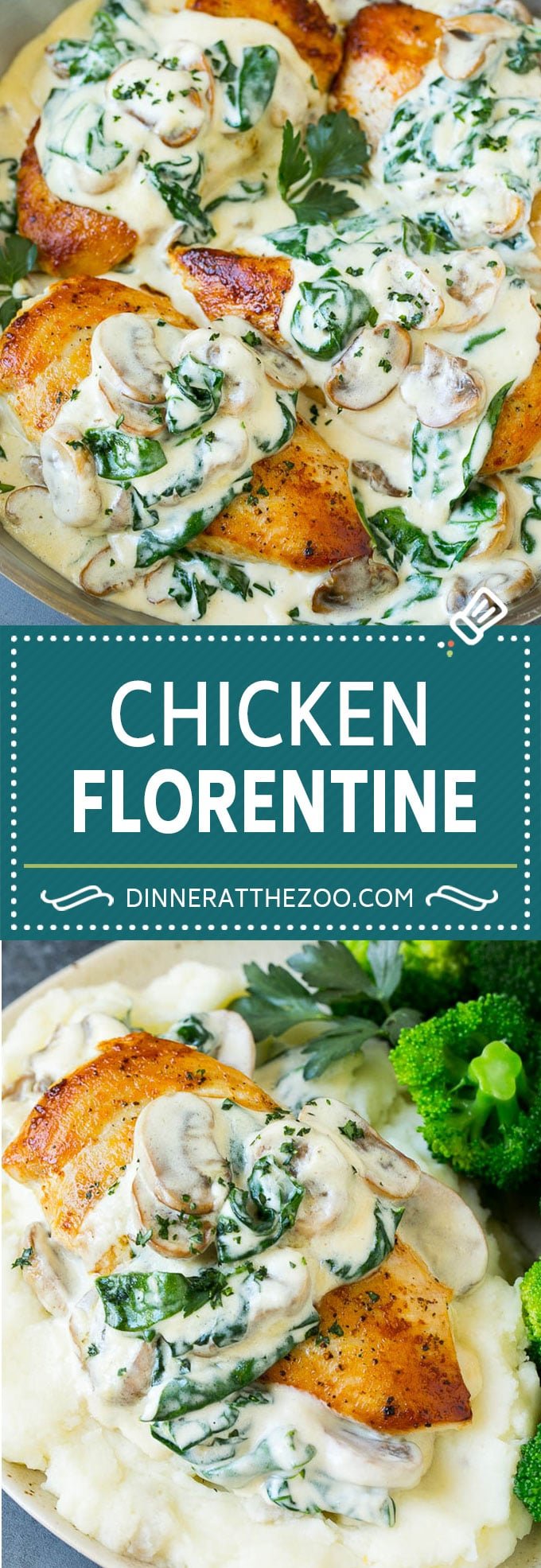 Chicken Florentine Recipe | Spinach Chicken | Mushroom Chicken #chicken #spinach #mushrooms #lowcarb #keto #dinner #uzhal