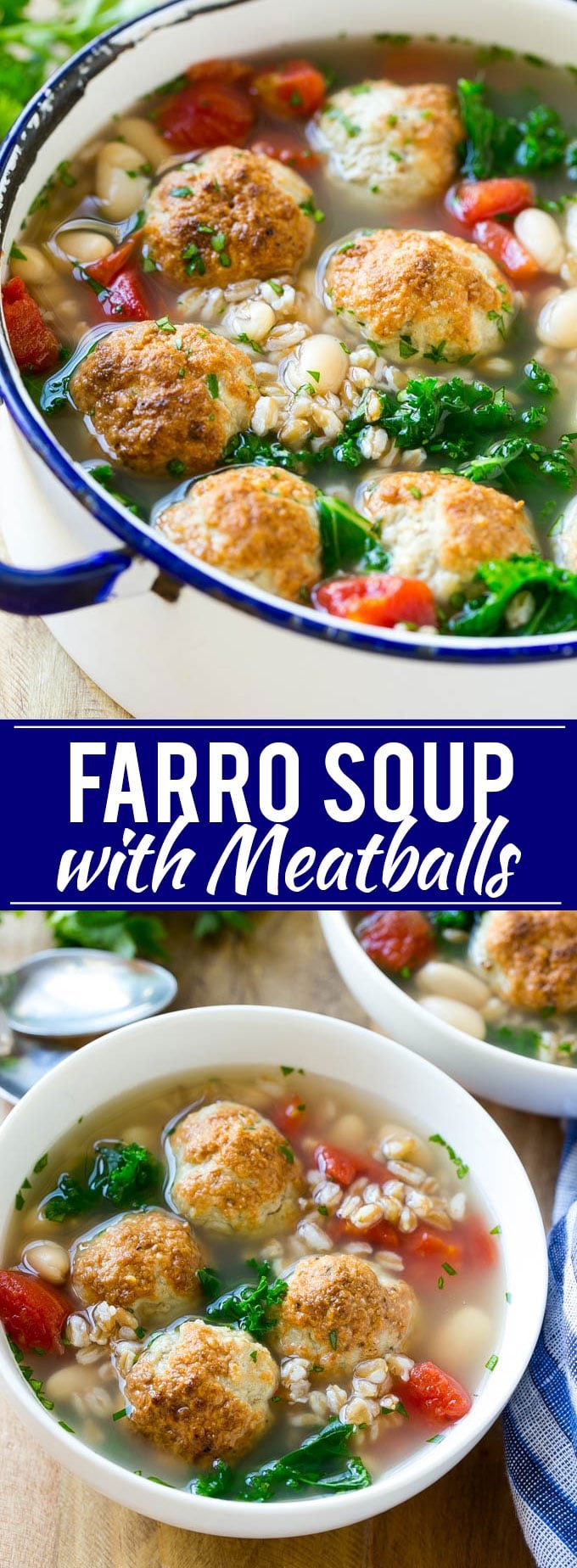 Farro Soup with Meatballs Recipe | Farro Recipe | Meatball Soup | Healthy Soup Recipe #soup #healthy #meatballs #farro #dinner #uzhal
