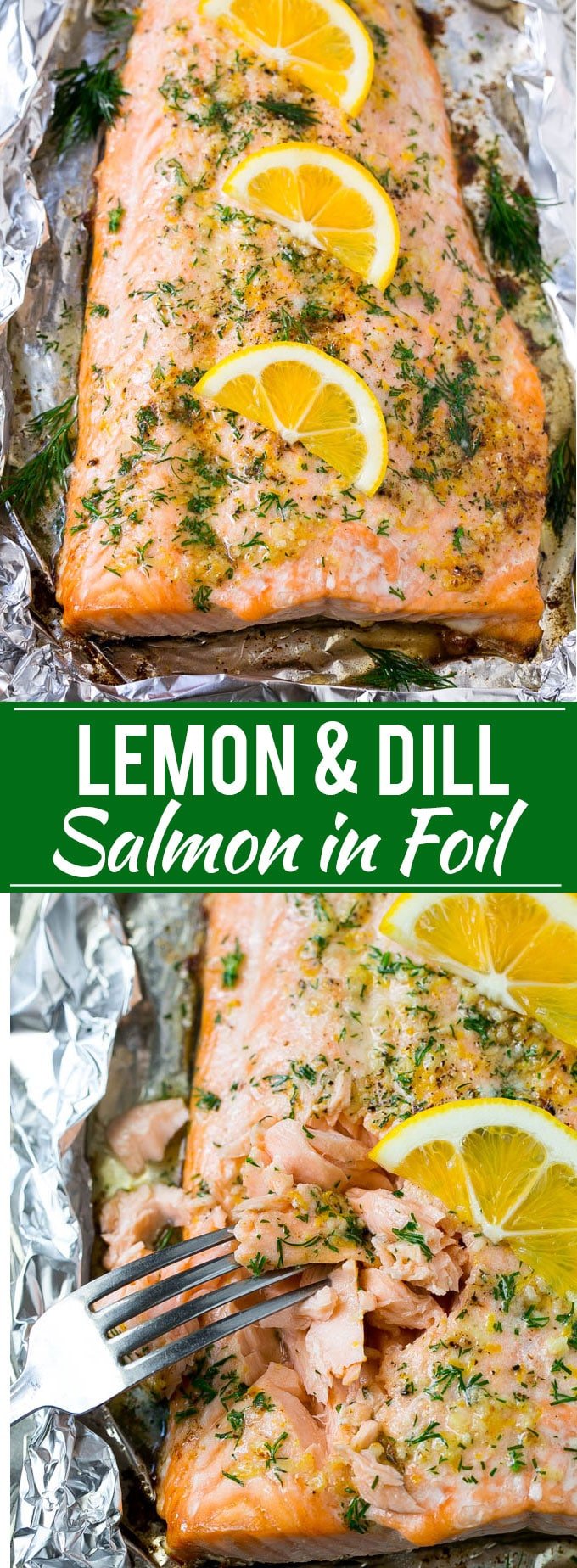 Salmon in Foil with Lemon and Dill Recipe | Foil Wrapped Salmon | Baked Salmon | Easy Salmon Recipe | Lemon and Dill Salmon #salmon #fish #seafood #lemon #lowcarb #keto #dinner #uzhal