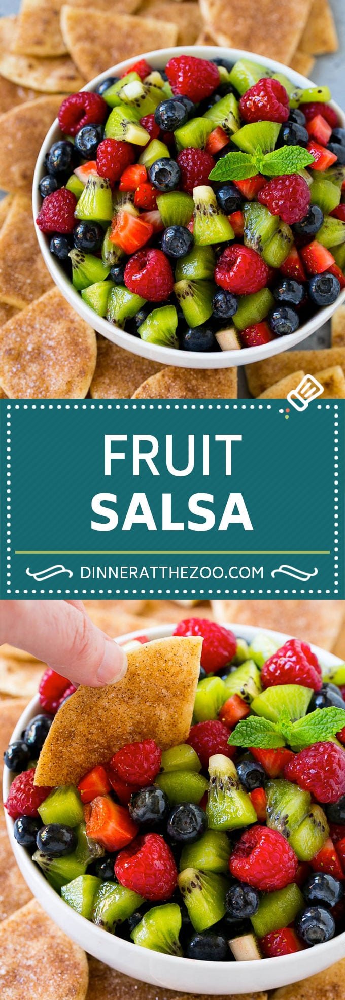 Fruit Salsa Recipe | Dessert Salsa | Cinnamon Sugar Chips | Fruit Recipe #fruit #kiwi #blueberry #strawberry #dip #salsa #uzhal #dessert #snack