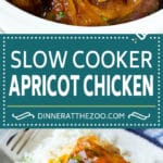 Slow Cooker Apricot Chicken #chicken #apricot #slowcooker #crockpot #dinner #uzhal