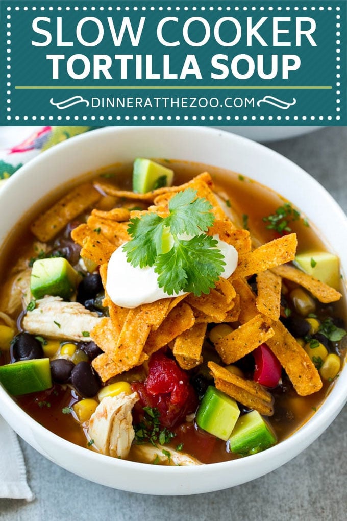 Slow Cooker Chicken Tortilla Soup Recipe | Chicken Soup Recipe | Slow Cooker Chicken Soup | Mexican Chicken Soup | Tortilla Soup Recipe #soup #tortillasoup #chickensoup #mexican #mexicansoup #dinner #uzhal