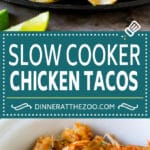 Slow Cooker Chicken Tacos Recipe | Crock Pot Chicken Tacos #tacos #chicken #slowcooker #crockpot #tacotuesday #dinner #uzhal