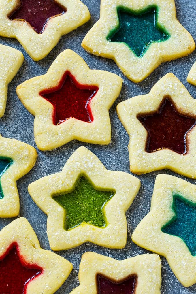 Stained Glass Cookies | Stained Glass Window Cookies | Christmas Cookies | Sugar Cookies | Holiday Cookies #cookies #stainedglasscookies #sugarcookies #christmascookies #christmas #holiday #dessert #uzhal Stained glass window cookies in various colors.