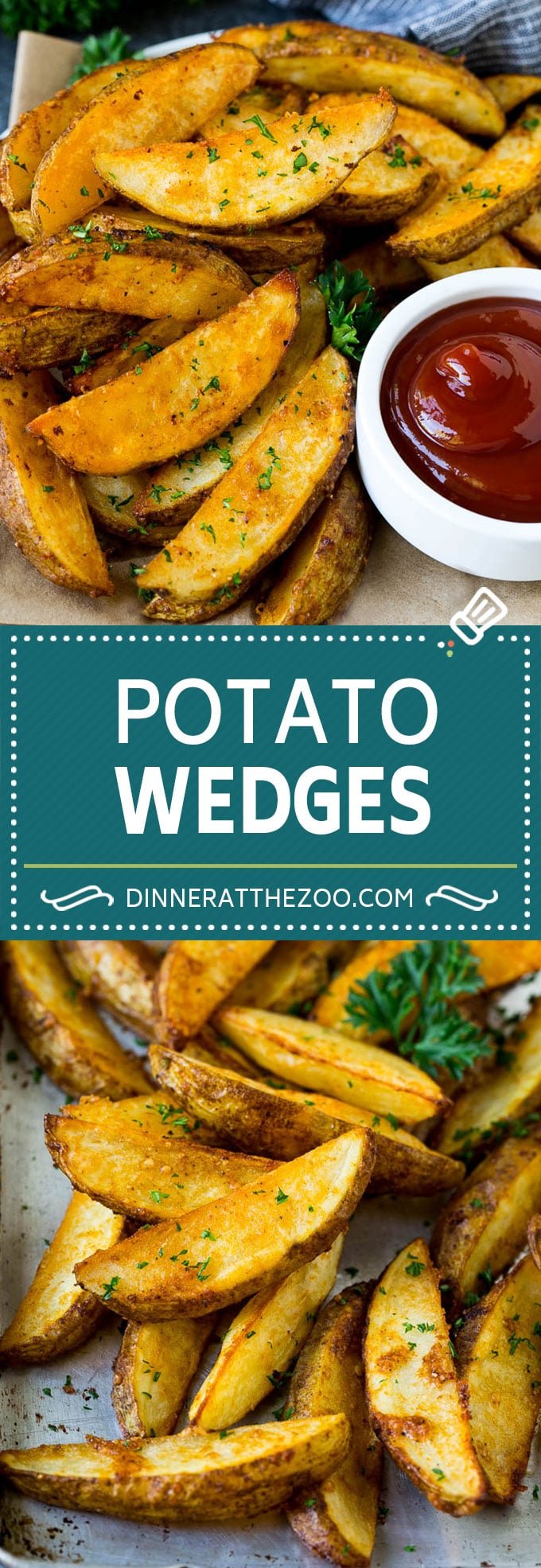 Baked Potato Wedges Recipe | Baked French Fries #potatoes #fries #sidedish #dinner #uzhal