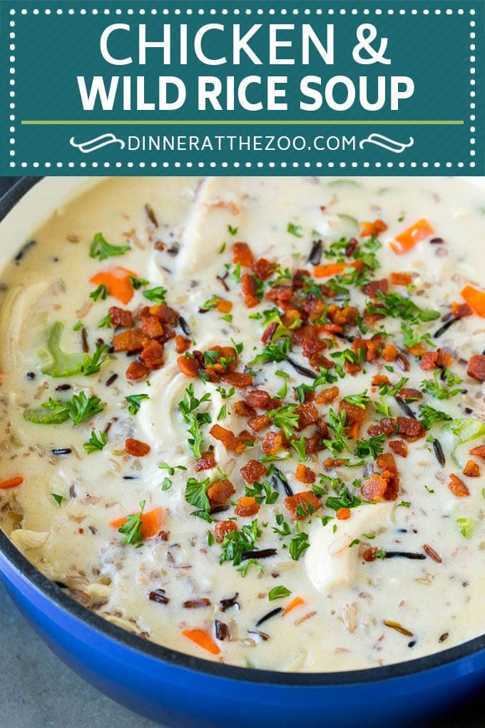 Chicken and Wild Rice Soup Recipe | Creamy Chicken Soup #chicken #rice #soup #bacon #dinner #uzhal