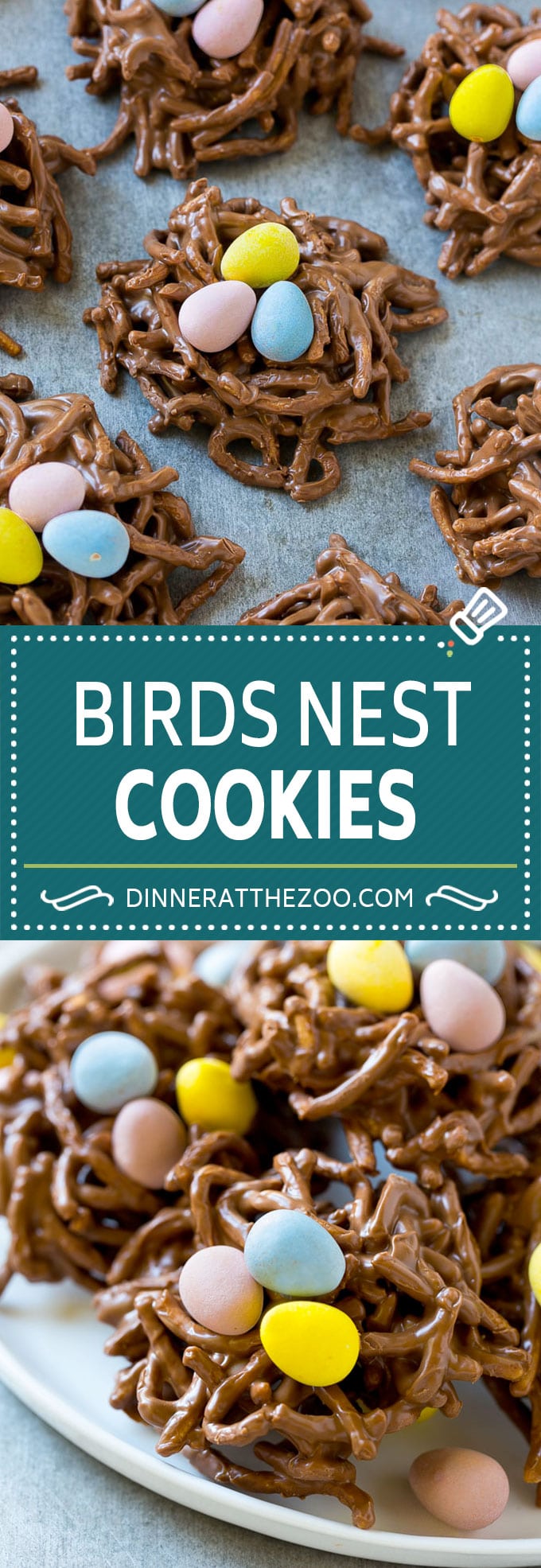 Birds Nest Cookies | Chow Mein Noodle Cookies | Easter Cookies | No Bake Cookies #cookies #easter #nobake #chocolate #dessert #uzhal
