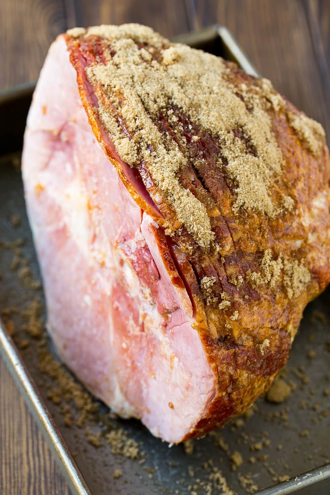 Coca Cola Ham | Coke Glazed Ham | Easter Ham | Christmas Ham | Holiday Ham Recipe #ham #easter #christmas #dinner #uzhal A spiral glazed ham coated in brown sugar.