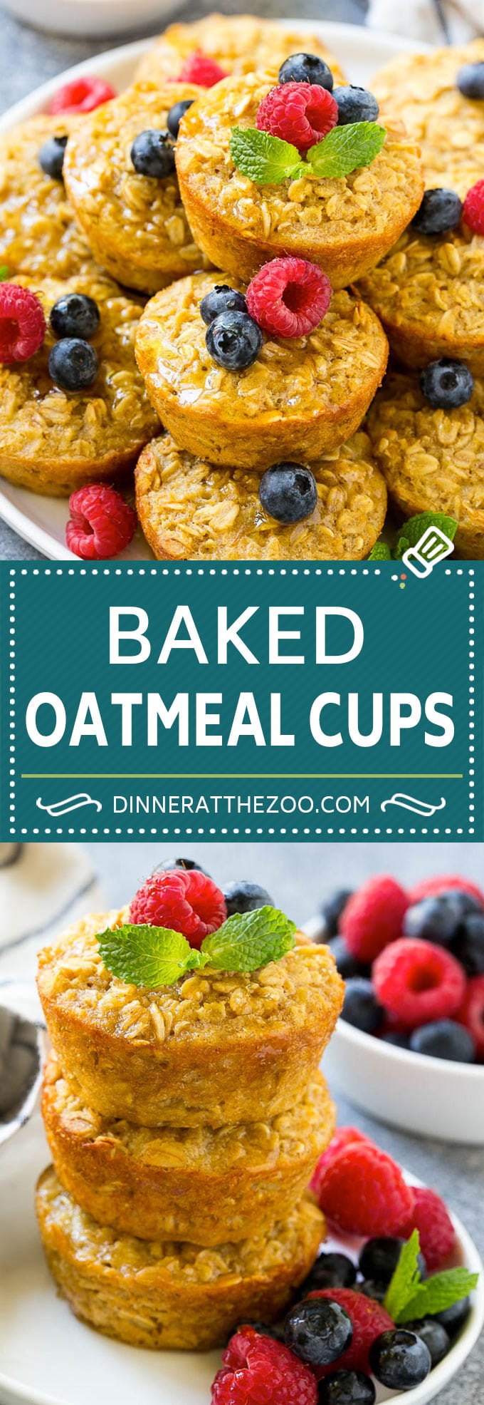 Baked Oatmeal Cups Recipe | Baked Oatmeal | Meal Prep Oatmeal | Oatmeal Muffins #oatmeal #breakfast #uzhal