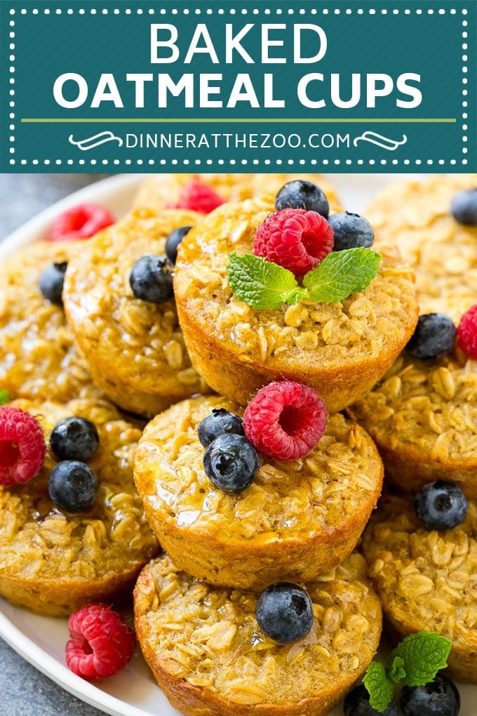 Baked Oatmeal Cups Recipe | Baked Oatmeal | Meal Prep Oatmeal | Oatmeal Muffins #oatmeal #breakfast #uzhal