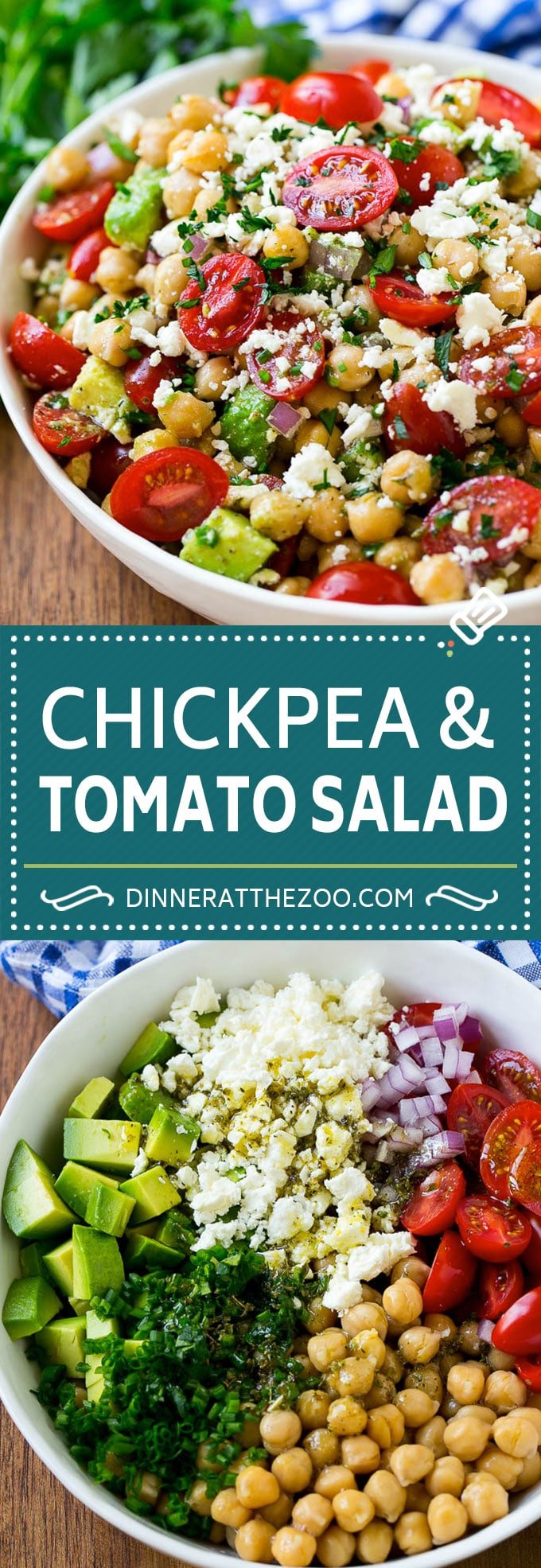 Chickpea Salad Recipe | Chickpea and Tomato Salad | Chickpea Avocado Salad | Summer Salad #salad #summer #recipes #uzhal