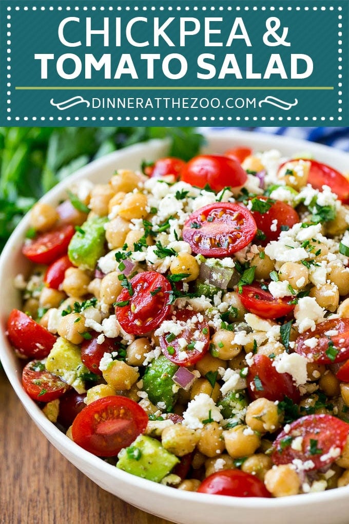 Chickpea Salad Recipe | Chickpea and Tomato Salad | Chickpea Avocado Salad | Summer Salad #salad #summer #recipes #uzhal