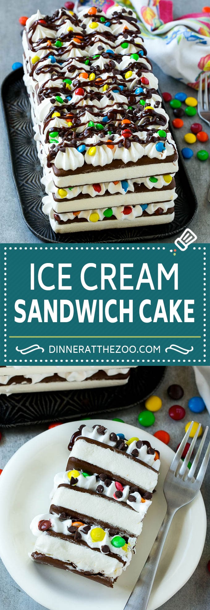 Ice Cream Sandwich Cake Recipe | Ice Cream Cake | Frozen Cake Recipe | No Bake Ice Cream Cake #icecream #cake #dessert #chocolate #uzhal