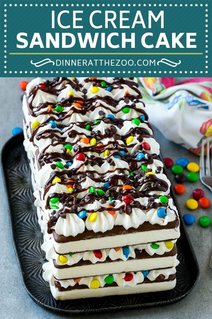 Ice Cream Sandwich Cake Recipe | Ice Cream Cake | Frozen Cake Recipe | No Bake Ice Cream Cake #icecream #cake #dessert #chocolate #uzhal
