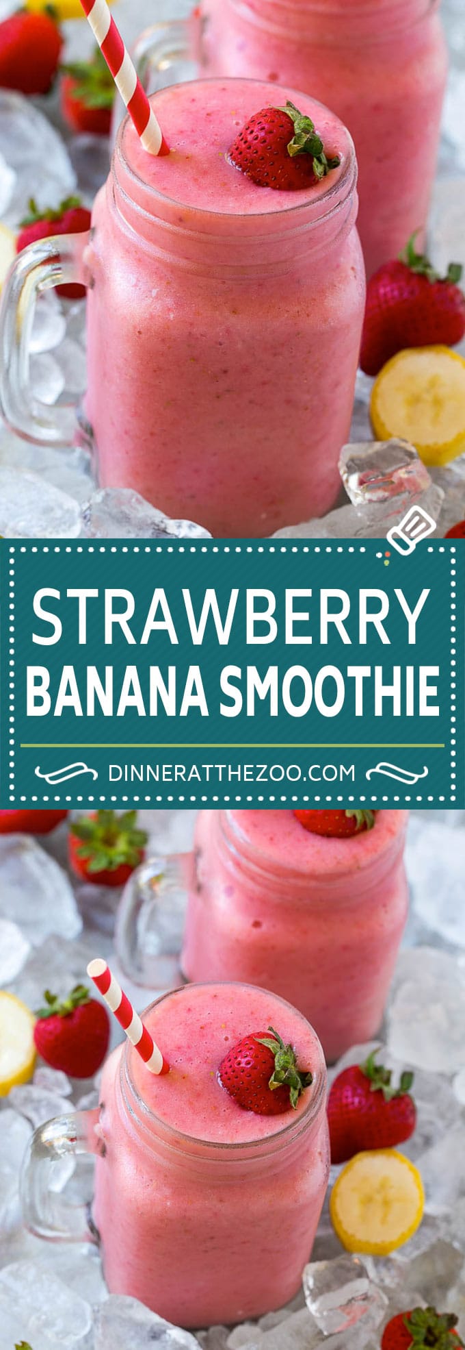 Strawberry Banana Smoothie Recipe | Strawberry Smoothie #strawberry #banana #smoothie #drink #uzhal