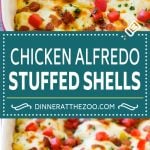 Chicken Alfredo Stuffed Shells Recipe | Stuffed Shells | Chicken Stuffed Shells | Baked Pasta #stuffedshells #alfredo #chicken #pasta #cheese #dinner #uzhal