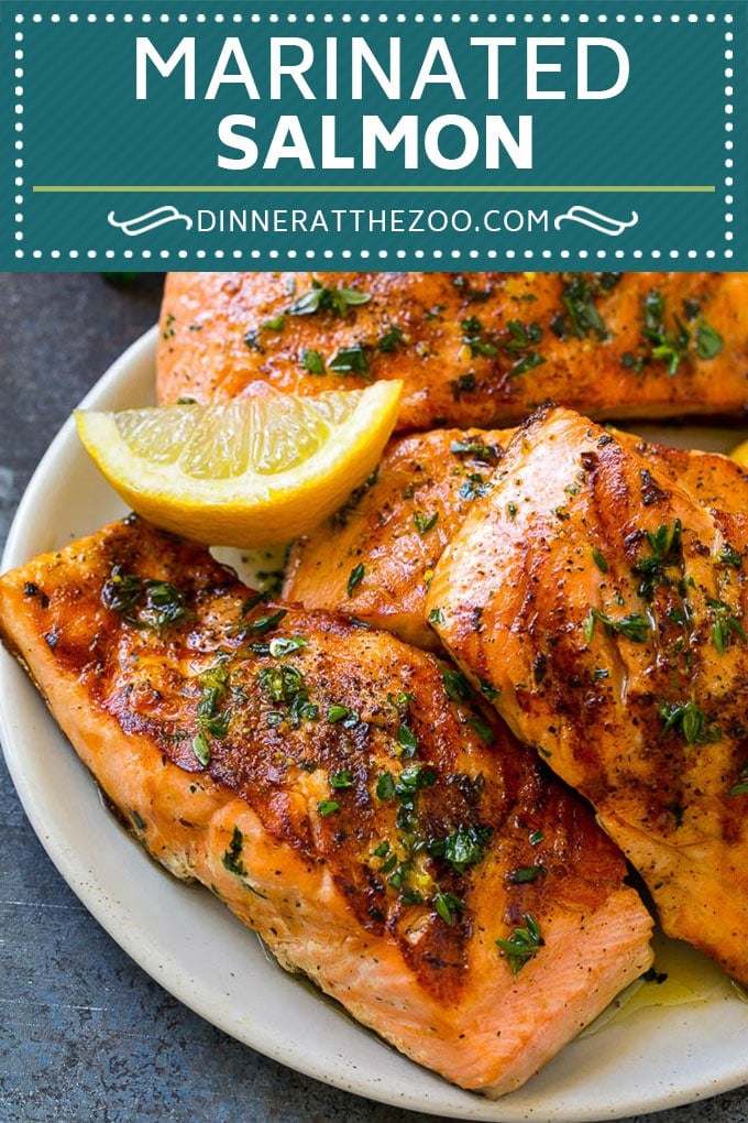 Marinated Salmon Recipe | Grilled Salmon | Garlic and Herb Salmon #salmon #grilling #marinade #fish #dinner #uzhal