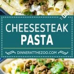Philly Cheesesteak Pasta | Ground Beef Pasta | Creamy Pasta #phillycheesesteak #beef #pasta #peppers #mushrooms #dinner #uzhal