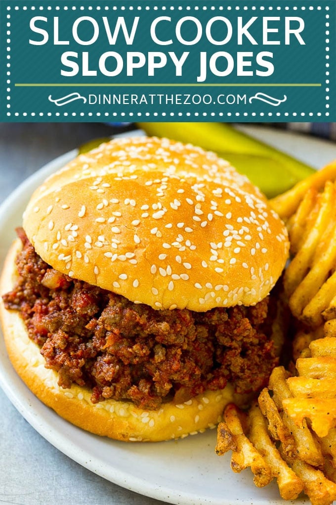 Slow Cooker Sloppy Joes Recipe | Crock Pot Sloppy Joes | Homemade Sloppy Joes #beef #slowcooker #crockpot #sandwich #uzhal