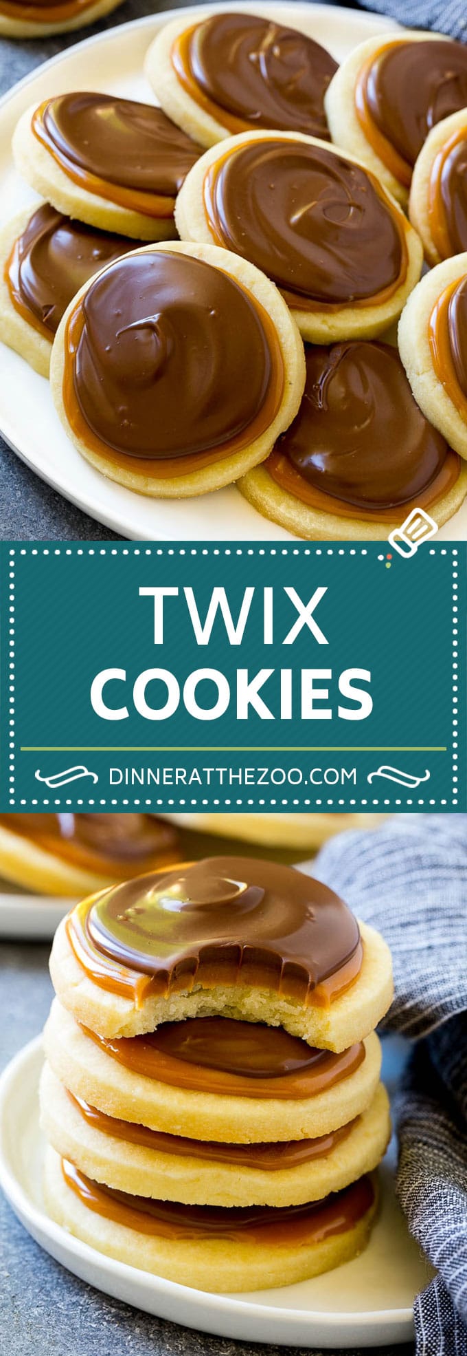 Twix Cookies Recipe | Chocolate Caramel Cookies | Shortbread Cookies #cookies #baking #caramel #chocolate #dessert #uzhal