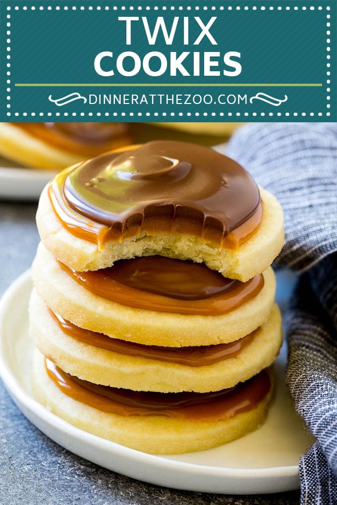Twix Cookies Recipe | Chocolate Caramel Cookies | Shortbread Cookies #cookies #baking #caramel #chocolate #dessert #uzhal