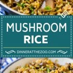 Mushroom Rice Recipe | Baked Rice | Rice Pilaf #rice #mushrooms #sidedish #dinner #uzhal