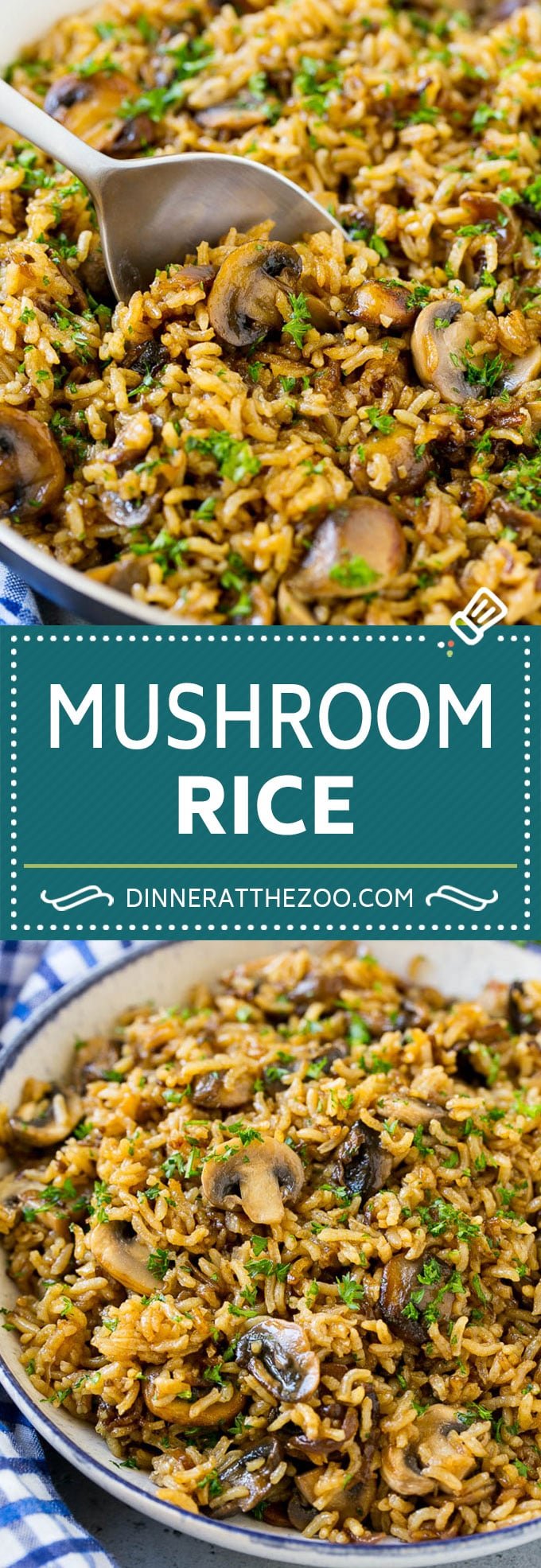 Mushroom Rice Recipe | Baked Rice | Rice Pilaf #rice #mushrooms #sidedish #dinner #uzhal